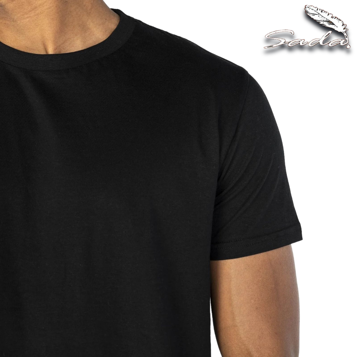 Sada T-Shirts (6-Pack) Crew-Neck Short-Sleeve 100% Cotton Tee's By Blooz