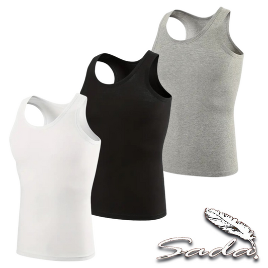 Sada Tank-Top Beaters (3-pack) Muscle-Shirt 100% Cotton By Blooz