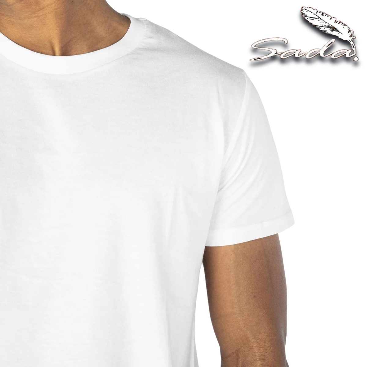 Sada T-Shirts (6-Pack) Crew-Neck Short-Sleeve 100% Cotton Tee's By Blooz
