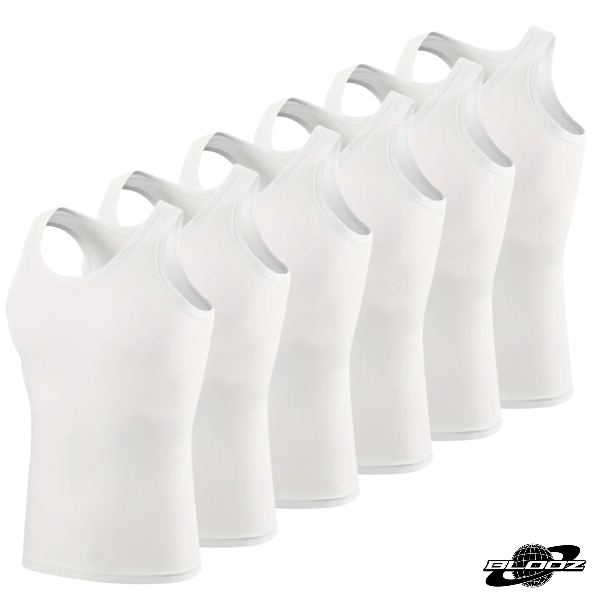 Blooz Tank-Top Beaters (6-pack) Muscle-fit 100% Cotton