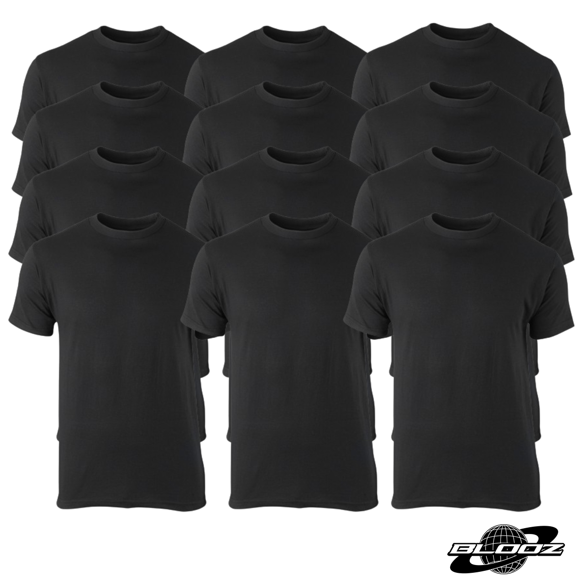 Blooz T-shirts (1-Dozen/ 12pc) Short-Sleeve Crew-Neck 100% Cotton