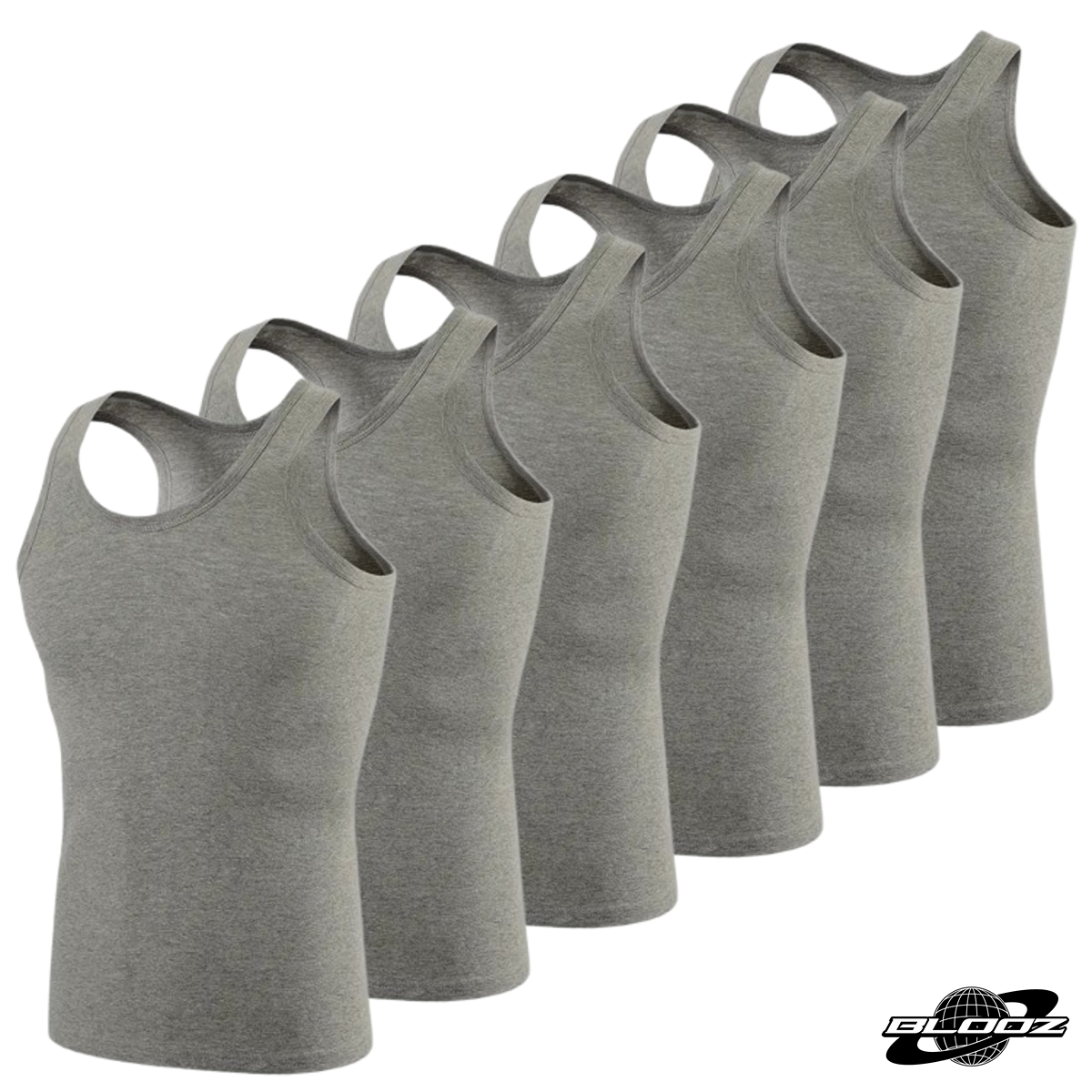 Blooz Tank-Top Beaters (6-pack) Muscle-fit 100% Cotton