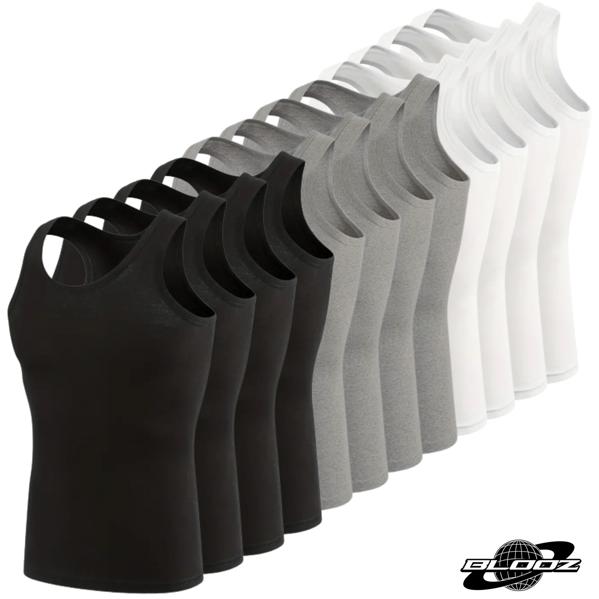Blooz Tank-Top Beaters (1-Dozen/ 12pc) Muscle-Shirt 100% Cotton