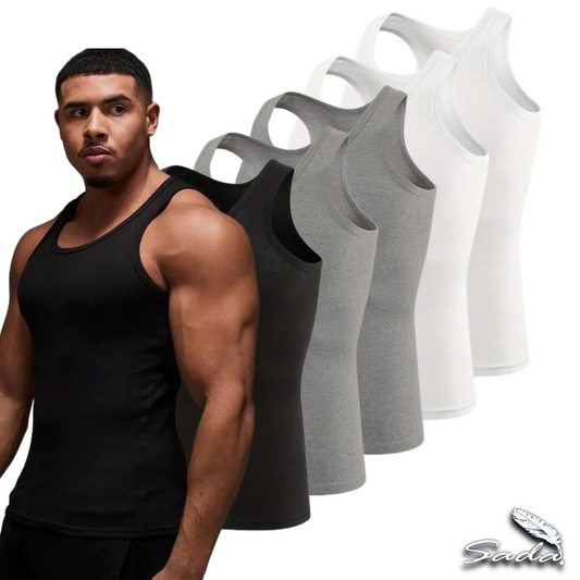 Sada Tank-Top Beaters (6-pack) Muscle-fit 100% Cotton By Blooz