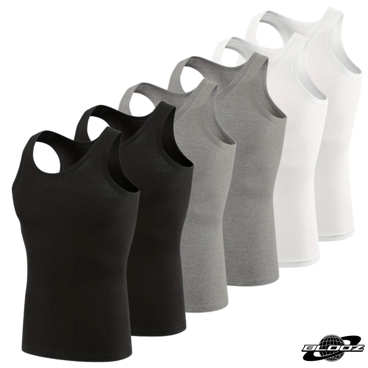 Blooz Tank-Top Beaters (6-pack) Muscle-fit 100% Cotton