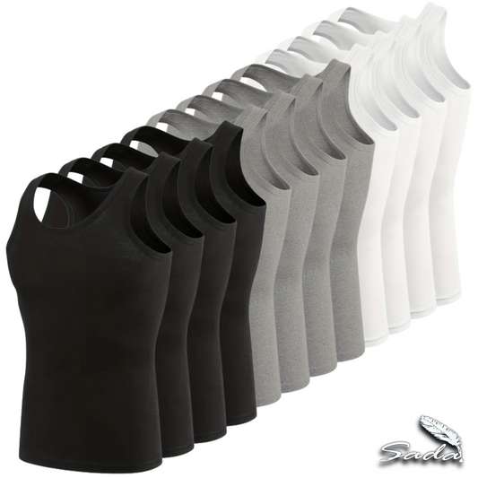 Sada Tank-Top Beaters (1-Dozen/ 12pc) Muscle-Shirt 100% Cotton By Blooz