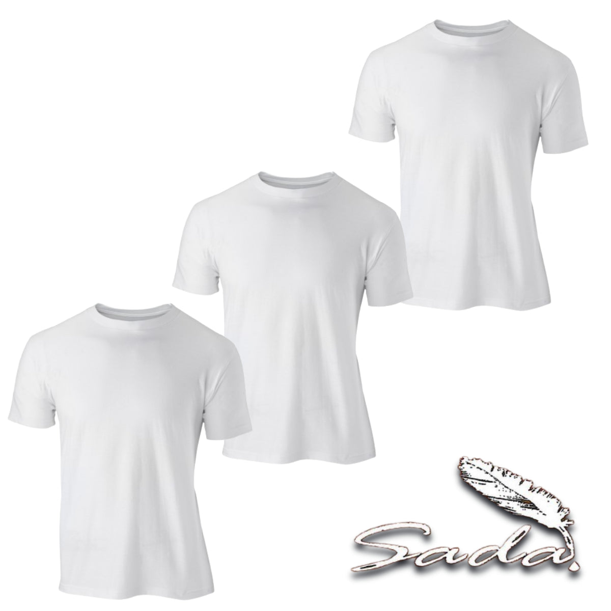 Sada T-Shirt (3-pack) Short-Sleeve Crew-Neck 100% Cotton By Blooz