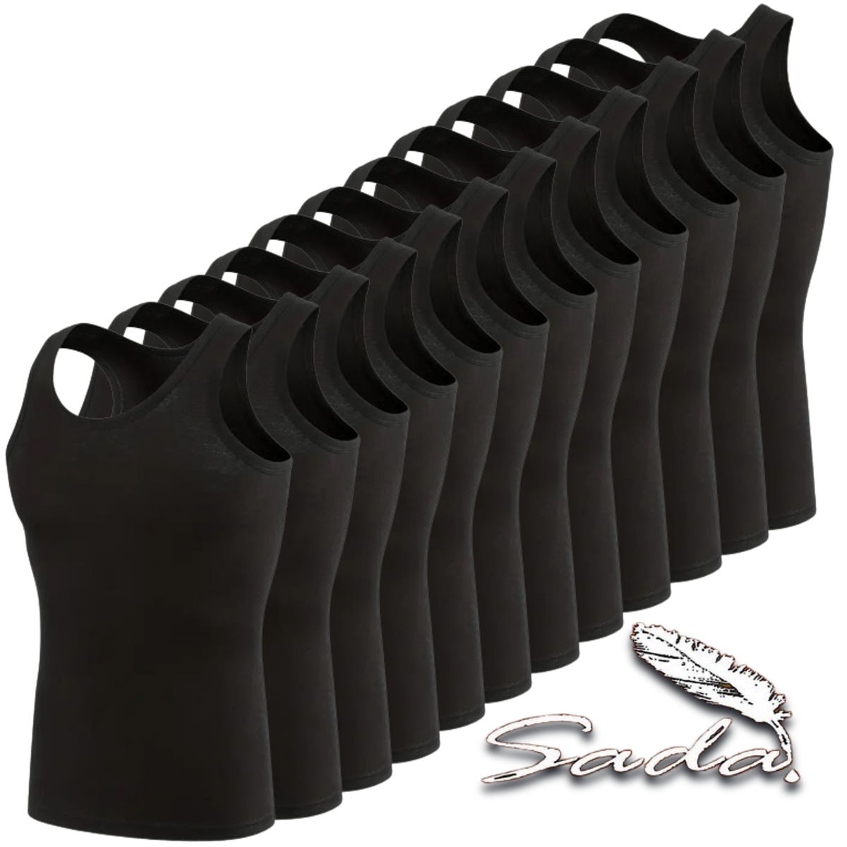 Sada Tank-Top Beaters (1-Dozen/ 12pc) Muscle-Shirt 100% Cotton By Blooz