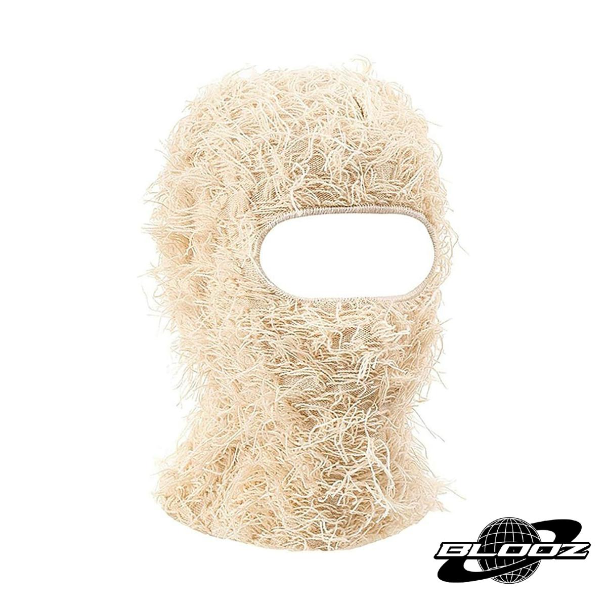 Distressed Ski-Mask Hairy Balaclava Face Cover