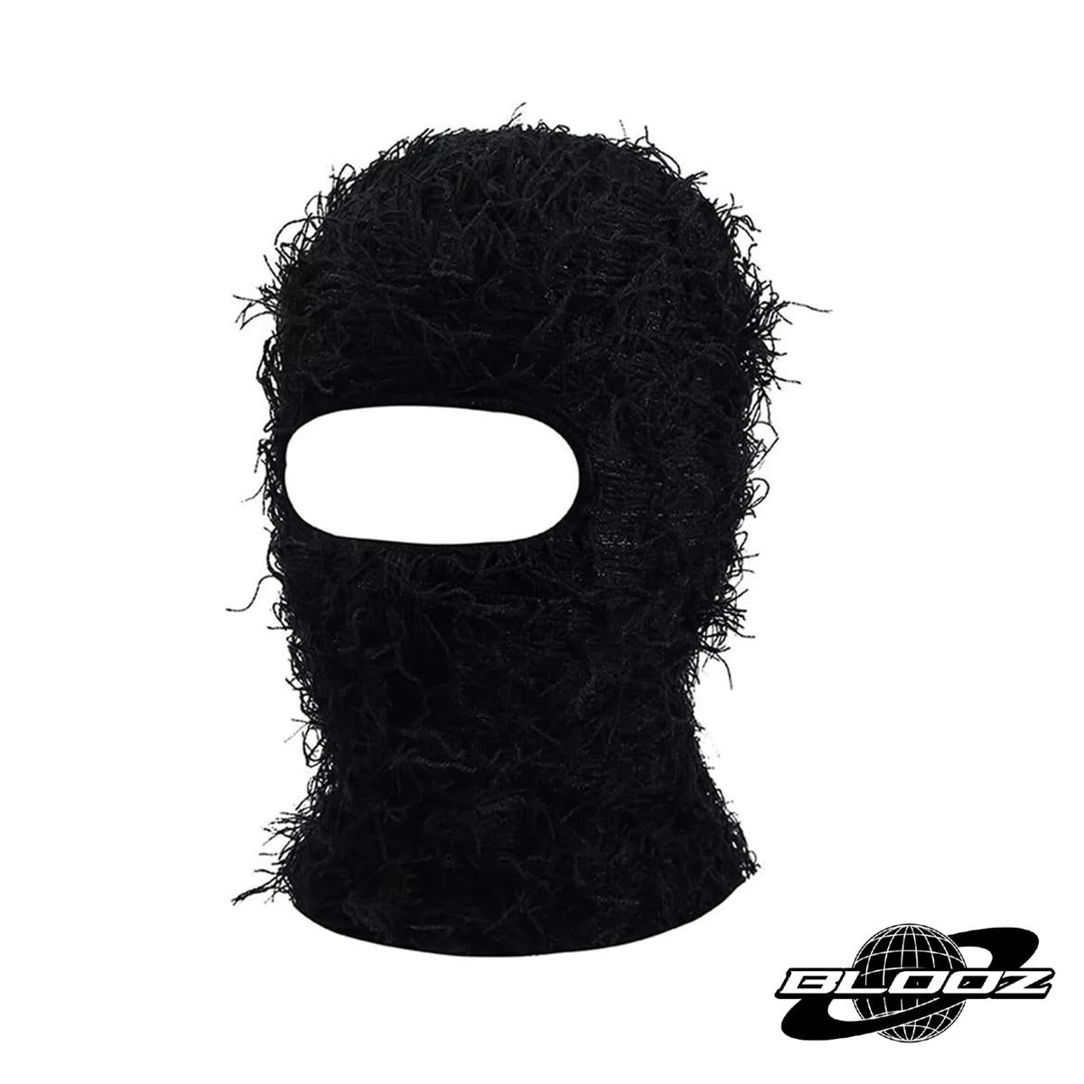 Distressed Ski-Mask Hairy Balaclava Face Cover