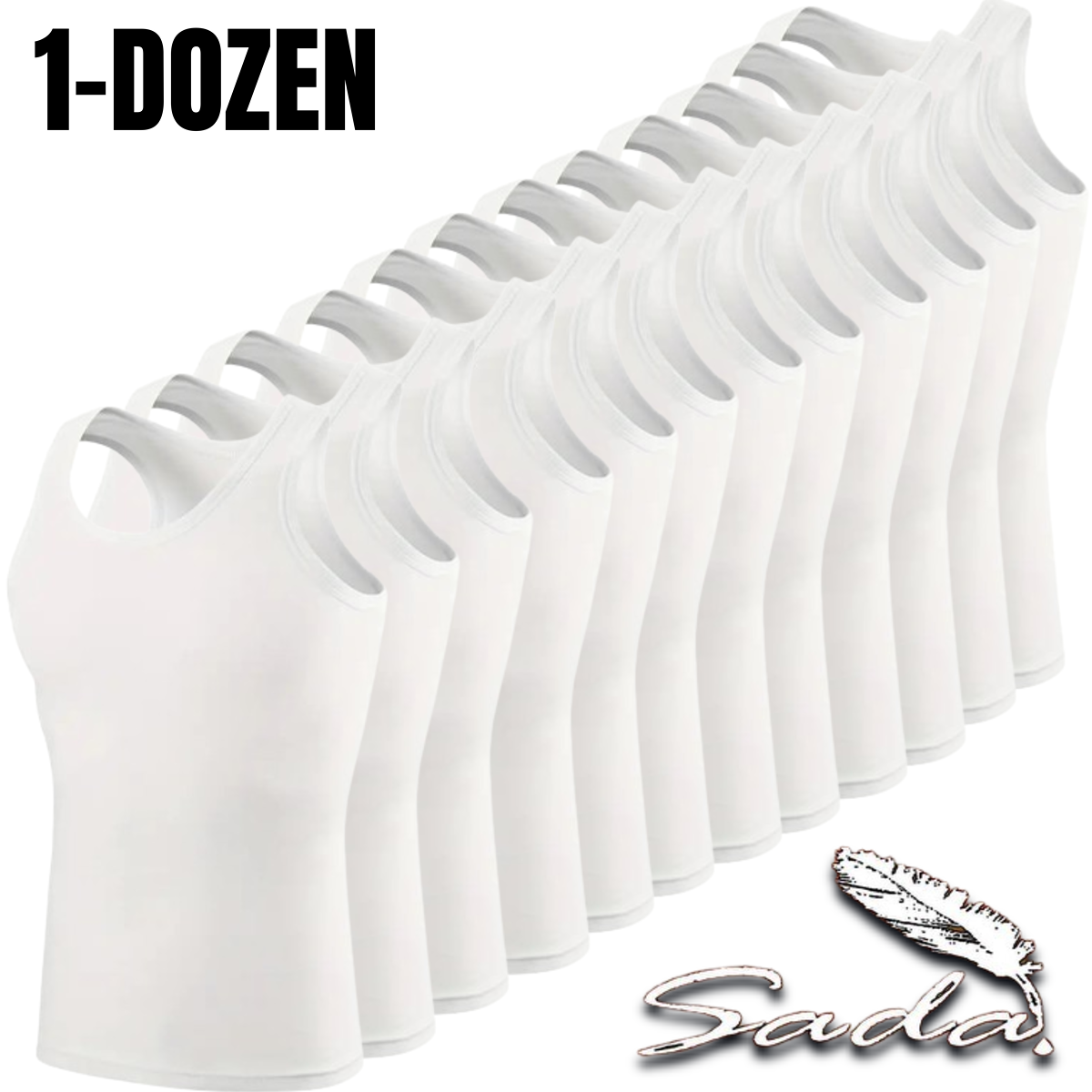 Sada A-Shirt Tank-Top (1-Dozen/ 12pc) Muscle-Shirt 100% Cotton