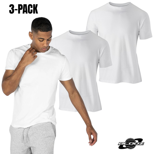 Blooz T-Shirt (3-pack) Short-Sleeve Crew-Neck 100% Cotton