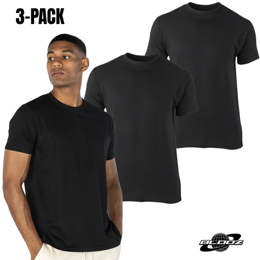Blooz T-Shirt (3-pack) Short-Sleeve Crew-Neck 100% Cotton
