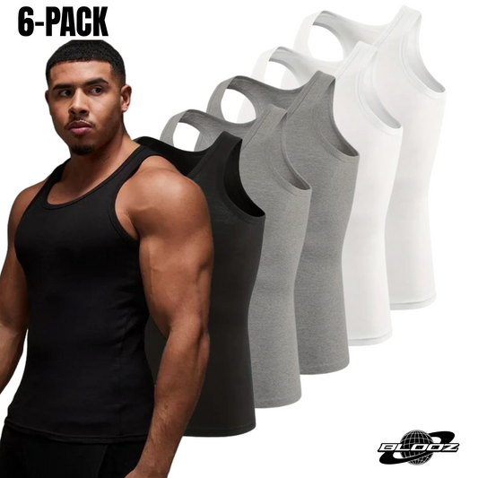 Blooz Tank-Top Beaters (6-pack) Muscle-fit 100% Cotton