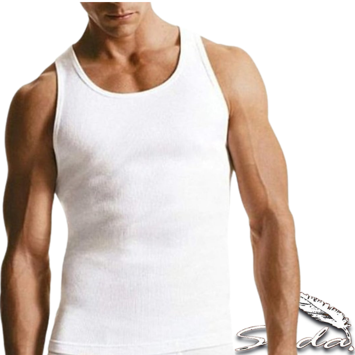 Sada Tank Top A-Shirt (6pc) Muscle-Shirt 100% Cotton