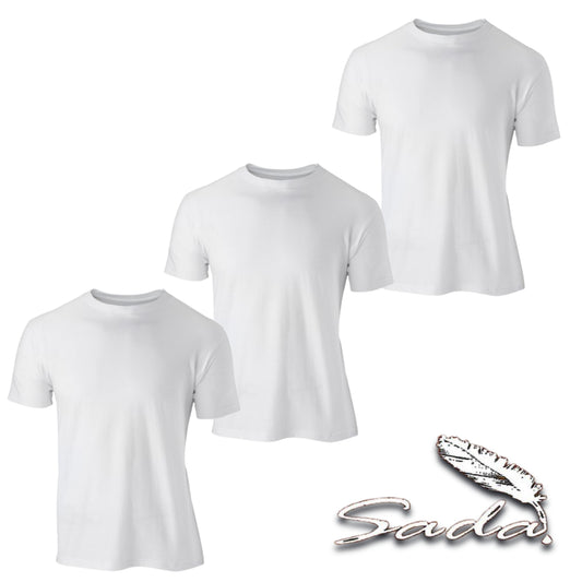 Sada Crew Neck T-Shirt (3pc) Short-Sleeve 100% Cotton UNISEX