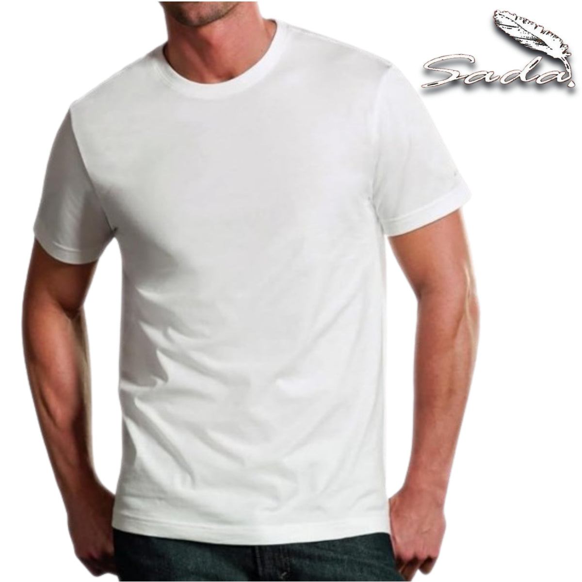 Sada Crew Neck T-Shirt (3pc) Short-Sleeve 100% Cotton UNISEX