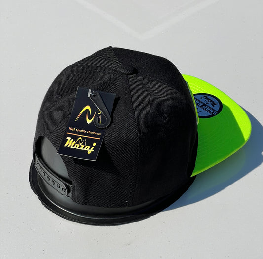 Snapback "Hustler" (Black/ Neon)