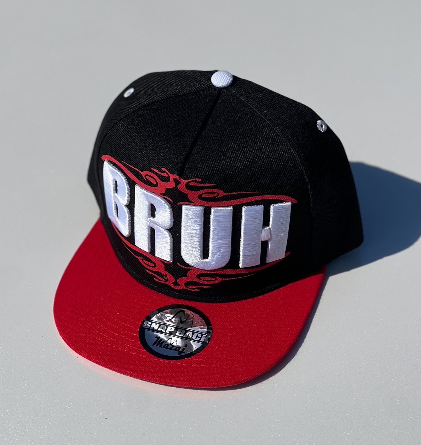 Snapback "Bruh" (Black/ Red)