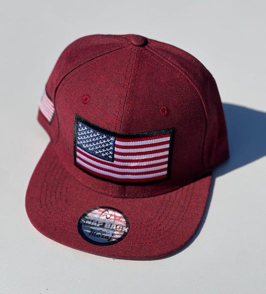 Snapback "USA" (Maroon)